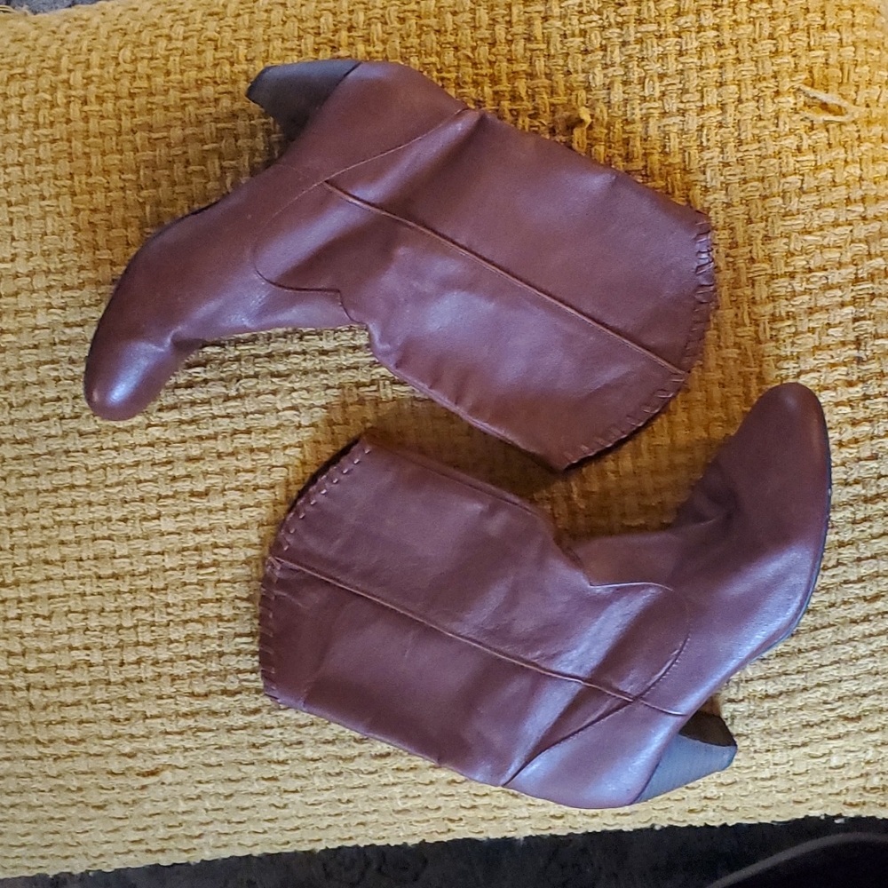 Born in California vegan leather Western boots